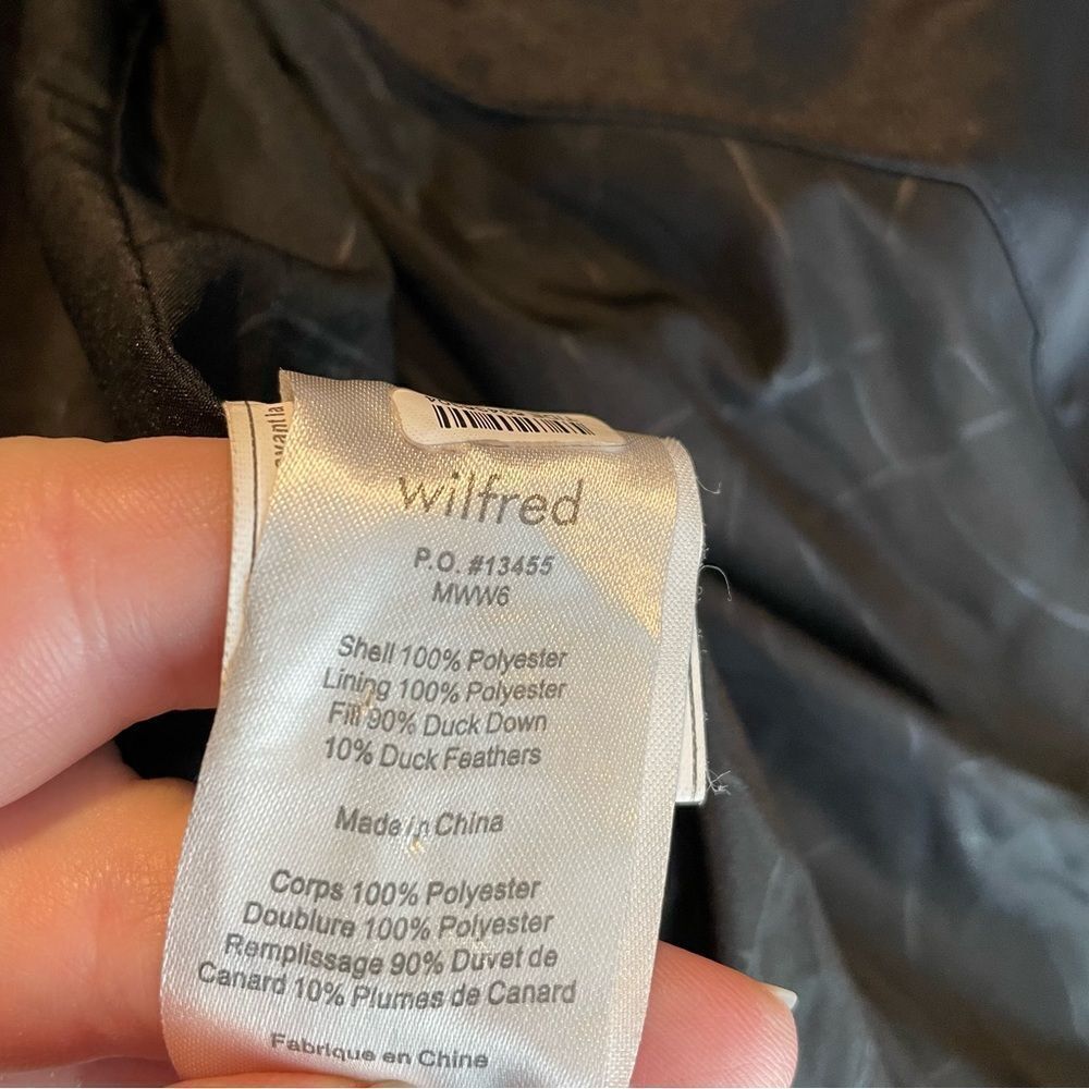 Wilfred Down Cloud Puff Jacket Coat Black Size S - image 8